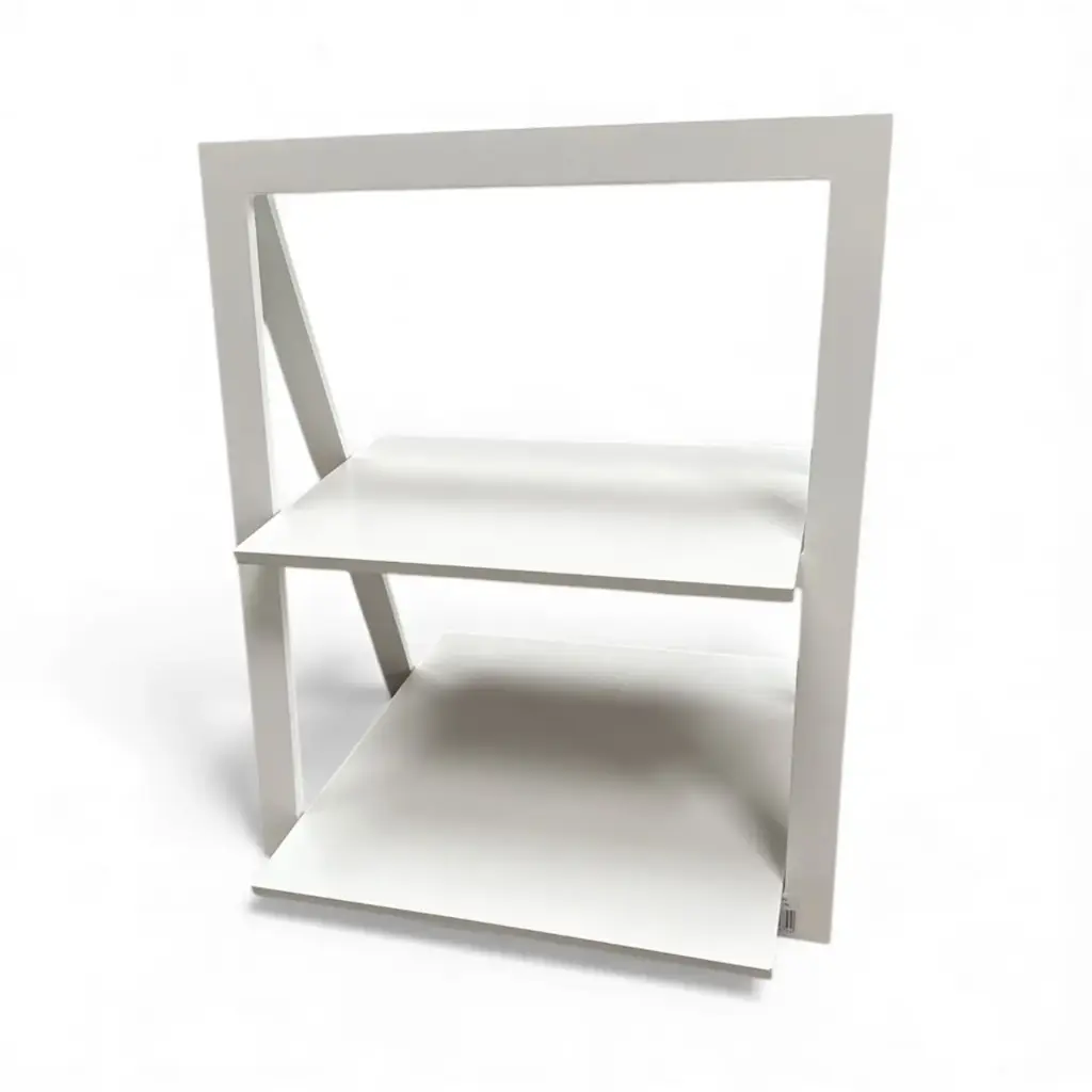 Présentoir étagère blanc