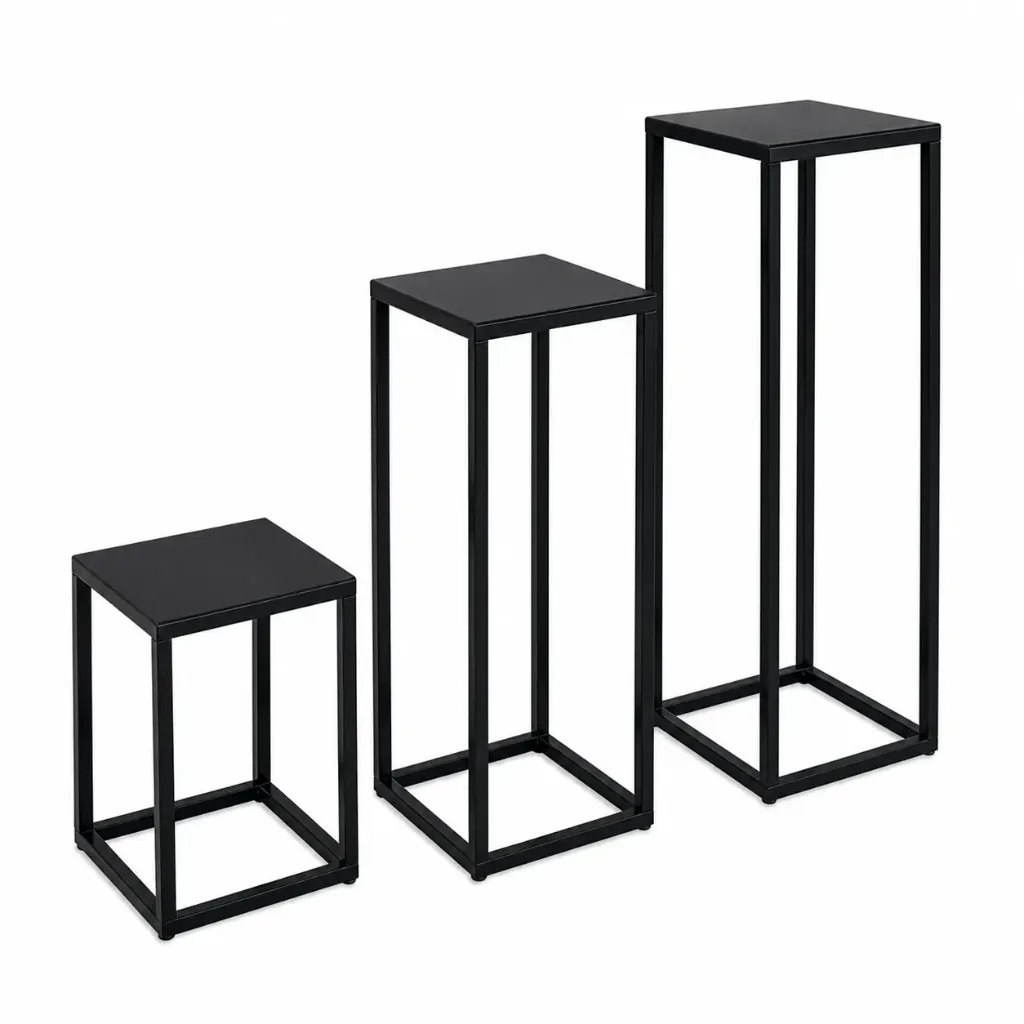 SUPPORTS EN METAL NOIR