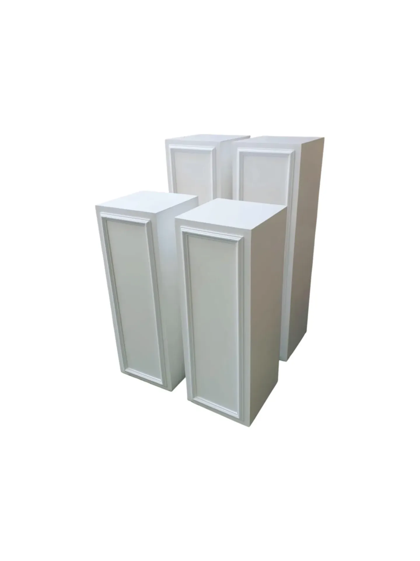 LOT DE 3 COLONNES MOULURES BLANC