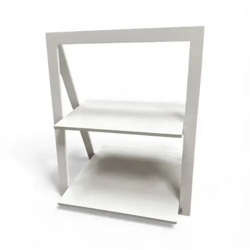 Présentoir étagère blanc